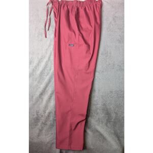 DAGACCI unisex cargo scrub pants XL Burgundy drawstring NWOT